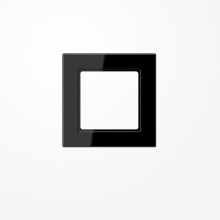 Jung AC581SW Rahmen 1fach, senkrechte und waagerechte Montage, Duroplast, A CREATION, schwarz