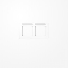 Jung AC5820BFNAWW Rahmen 2fach, mit Schriftfeld, waagerechte Montage, Thermoplast, A CREATION, alpinweiß