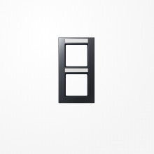 Jung AC582BFNAANM Rahmen 2fach, mit Schriftfeld, senkrechte Montage, Thermoplast lackiert, A CREATION, anthrazit matt