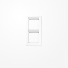 Jung AC582BFNAWW Rahmen 2fach, mit Schriftfeld, senkrechte Montage, Thermoplast, A CREATION, alpinweiß