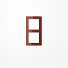 Jung AC582GLRT Glasrahmen 2fach, senkrechte und waagerechte Montage, Glas, A CREATION, rot