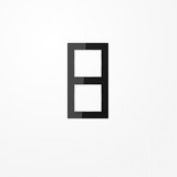 Jung AC582GLSW Glasrahmen 2fach, senkrechte und waagerechte Montage, Glas, A CREATION, schwarz (Glas)