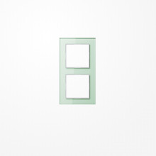 Jung AC582GLWMT Glasrahmen 2fach, senkrechte und waagerechte Montage, Glas, A CREATION, mattweiß