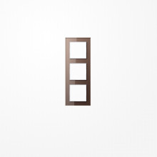 Jung AC583GLMO Glasrahmen 3fach, senkrechte und waagerechte Montage, Glas, A CREATION, mokka (Glas)