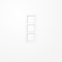 Jung AC583WW Rahmen 3fach, senkrechte und waagerechte Montage, Duroplast, A CREATION, alpinweiß