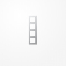 Jung AC584AL Rahmen 4fach, senkrechte und waagerechte Montage, Duroplast lackiert, A CREATION, aluminium