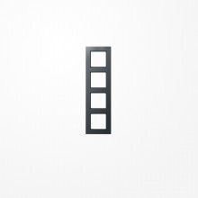 Jung AC584BFANM Rahmen 4fach, senkrechte und waagerechte Montage, Thermoplast lackiert, A CREATION, anthrazit matt