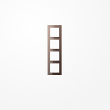 Jung AC584GLMO Glasrahmen 4fach, senkrechte und waagerechte Montage, Glas, A CREATION, mokka (Glas)