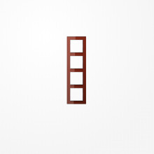 Jung AC584GLRT Glasrahmen 4fach, senkrechte und waagerechte Montage, Glas, A CREATION, rot