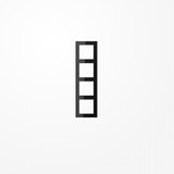 Jung AC584GLSW Glasrahmen 4fach, senkrechte und waagerechte Montage, Glas, A CREATION, schwarz (Glas)