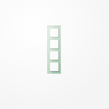 Jung AC584GLWMT Glasrahmen 4fach, senkrechte und waagerechte Montage, Glas, A CREATION, mattweiß