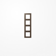 Jung AC584MO Rahmen 4fach, senkrechte und waagerechte Montage, Duroplast lackiert, A CREATION, mokka