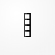 Jung AC584SW Rahmen 4fach, senkrechte und waagerechte Montage, Duroplast, A CREATION, schwarz