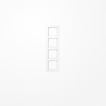 Jung AC584WW Rahmen 4fach, senkrechte und waagerechte Montage, Duroplast, A CREATION, alpinweiß