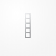 Jung AC585AL Rahmen 5fach, senkrechte und waagerechte Montage, Duroplast lackiert, A CREATION, aluminium