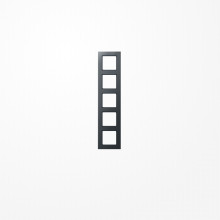 Jung AC585BFANM Rahmen 5fach, senkrechte und waagerechte Montage, Thermoplast lackiert, A CREATION, anthrazit matt