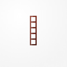 Jung AC585GLRT Glasrahmen 5fach, senkrechte und waagerechte Montage, Glas, A CREATION, rot