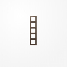 Jung AC585MO Rahmen 5fach, senkrechte und waagerechte Montage, Duroplast lackiert, A CREATION, mokka