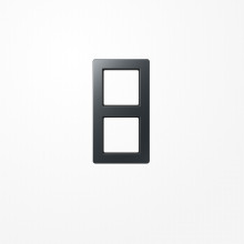 Jung AF582BFANM Rahmen 2fach, senkrechte und waagerechte Montage, Thermoplast lackiert, A FLOW, anthrazit matt