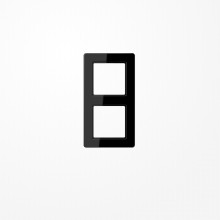 Jung AF582BFSW Rahmen 2fach, senkrechte und waagerechte Montage, Thermoplast, A FLOW, schwarz