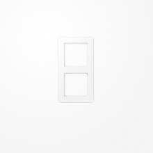 Jung AF582BFWWM Rahmen 2fach, senkrechte und waagerechte Montage, Thermoplast lackiert, A FLOW, schneeweiß matt