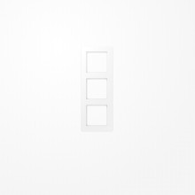 Jung AF583BFWWM Rahmen 3fach, senkrechte und waagerechte Montage, Thermoplast lackiert, A FLOW, schneeweiß matt