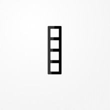 Jung AF584BFSW Rahmen 4fach, senkrechte und waagerechte Montage, Thermoplast, A FLOW, schwarz