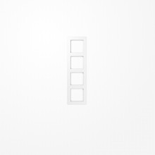 Jung AF584BFWW Rahmen 4fach, senkrechte und waagerechte Montage, Thermoplast, A FLOW, alpinweiß