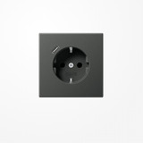 Jung AL1520-18CAN SCHUKO-Steckdose 16 A 250 V ~, mit USB-Ladegerät 1xTyp C, SAFETY+, Serie LS, anthrazit