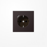 Jung AL1520-18CD SCHUKO-Steckdose 16 A 250 V ~, mit USB-Ladegerät 1xTyp C, SAFETY+, Serie LS, dark