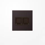 Jung AL1969-25WED Abdeckung (gerastet) für Modular-Jack-Steckbuchsen, 2fach, EMT, AMP, MTRJ, Serie LS, dark (lackiertes Aluminium)