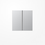 Jung AL2402TSA Tastensatz 2fach, F40, Serie LS, Aluminium