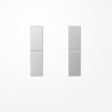 Jung AL2502TSA Tastensatz 2fach, F50, Serie LS, Aluminium