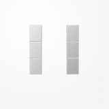 Jung AL2503TSA Tastensatz 3fach, F50, Serie LS, Aluminium