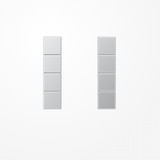 Jung AL2504TSA Tastensatz 4fach, F50, Serie LS, Aluminium