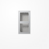 Jung AL2582A-L Aufputz-Kappe 2fach, Duroplast lackiert, Serie LS, Aluminium