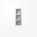 Jung AL2583A-L Aufputz-Kappe 3fach, Duroplast lackiert, Serie LS, Aluminium