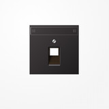 Jung AL2969-1NAUAD Abdeckung für IAE/UAE-Anschlussdosen, 1x8-polig, mit Schriftfeld, Serie LS, dark (lackiertes Aluminium)