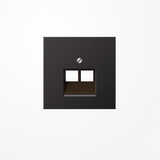 Jung AL2969-2UAD Abdeckung für IAE/UAE-Anschlussdosen 2x8-polig, Aluminium lackiert, Serie LS, dark