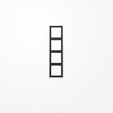 Jung AL2984 Rahmen 4fach, senkrechte und waagerechte Montage, LS 990, Aluminium