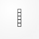 Jung AL2985 Rahmen 5fach, senkrechte und waagerechte Montage, LS 990, Aluminium