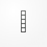 Jung AL2985AN Rahmen 5fach, senkrechte und waagerechte Montage, Aluminium lackiert, LS 990, anthrazit (lackiertes Aluminium)