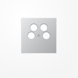 Jung AL2990-4SAT2 Abdeckung für 4-Loch SAT-TV-Steckdose (Axing) 4fach, Serie LS, Aluminium