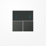 Jung AL4093TSAAN Tastensatz 3fach, F40 Raumcontroller, Serie LS, anthrazit