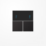 Jung AL4093TSAD Tastensatz 3fach, F40 Raumcontroller, Serie LS, dark