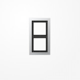 Jung ALD2982 Rahmen 2fach, senkrechte und waagerechte Montage, LS-DESIGN, Aluminium