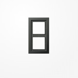 Jung ALD2982AN Rahmen 2fach, senkrechte und waagerechte Montage, Aluminium lackiert, LS-DESIGN, anthrazit (lackiertes Aluminium)