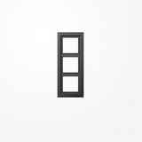 Jung ALD2983AN Rahmen 3fach, senkrechte und waagerechte Montage, Aluminium lackiert, LS-DESIGN, anthrazit (lackiertes Aluminium)