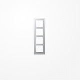 Jung ALD2984-L Rahmen 4fach, senkrechte und waagerechte Montage, Duroplast lackiert, LS-DESIGN, Aluminium (lackiert)