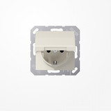 Jung AS1520BFKIKL SCHUKO-Steckdose, 16 A 250 V ~, SAFETY+, Klappdeckel, Thermoplast, Serie AS, weiß